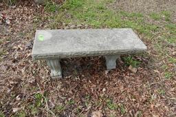 APPROX 4 FOOT CEMENT GARDEN BENCH