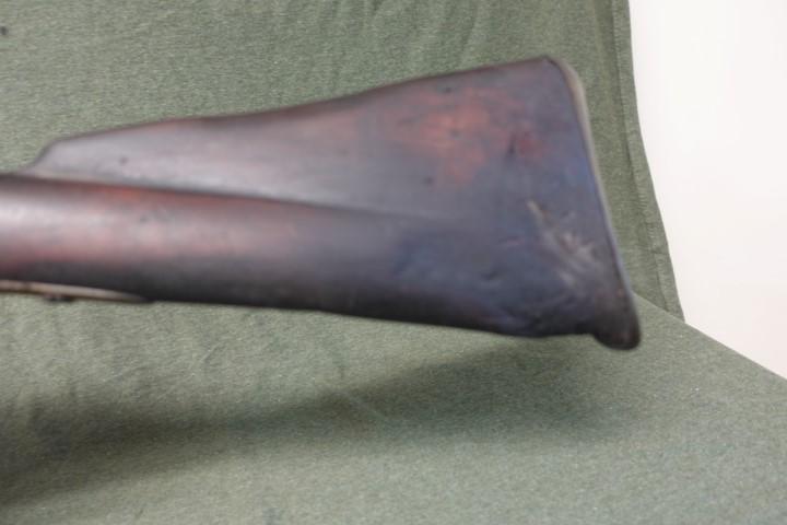ANTIQUE MUZZLE LOADER WALL HANGER ONLY ROUGH CONDITION HAS CROWN WITH LETTE