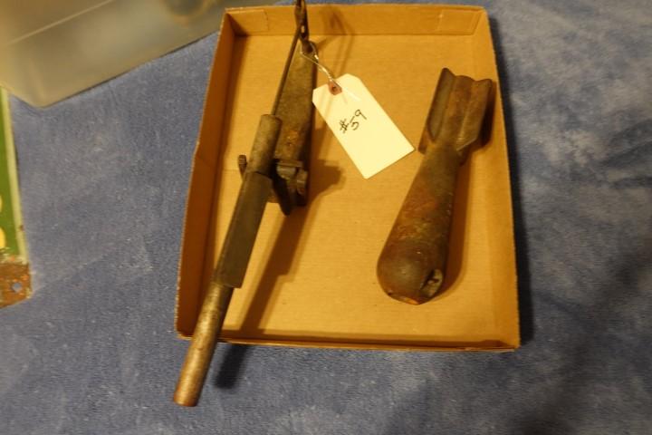 DUMMY BOMB AND ANTIQUE SHARPENER BY J GRILLO HARTFORD CT 1935