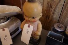 EARLY CHALKWARE BABY APPROX 12 INCH TALL