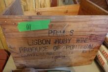 EARLY WOODEN LISBON WINE BOX