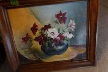 OIL ON BOARD STILL LIFE M POSTEN 23 X 18