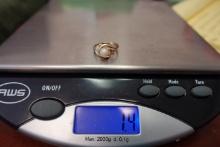 14 KT YELLOW GOLD RING WITH PEARL SIZE 4.5 1.3 DWT