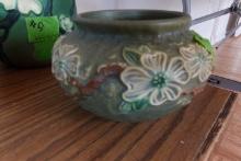 EARLY ROSEVILLE BOWL DOGWOOD LETTER R ON BOTTOM APPROX 4 INCH TALL