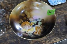 HAND PAINTED PEDESTAL DISH NIPPON