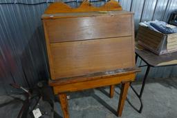 PRIMITIVE SLANT FRONT DESK APPROX 30 INCH X 16 X 48