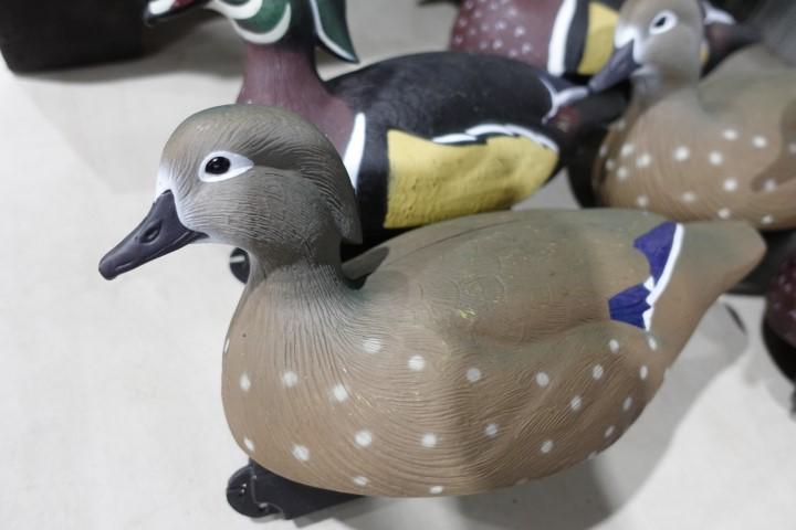 6 GREEN HEAD WOOD DUCK DECOYS