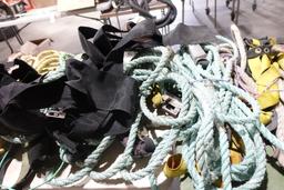 LARGE LOT SAFETY HARNESS AND ROPES AND WEBBING