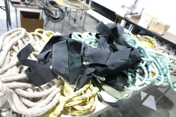 LARGE LOT SAFETY HARNESS AND ROPES AND WEBBING