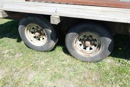 #5401 HOMEMADE TRAILER 16' LONG NO TITLE 7'9" WIDE 2 5/16 BALL MOUNT DUAL 6