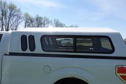 #1101 TRUCK CAP 8' BED 72" WIDE FIBERGLASS SLIDING FRONT AND SIDE WINDOWS R