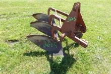 #3605 3 BOTTOM PLOW 3 PT MOUNT GOOD PLOW HEADS