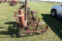 #6201 JOHN DEERE 2 ROW CORN PLANTER 3 PT MOUNT FERTILIZER BUCKETS HAVE RUST