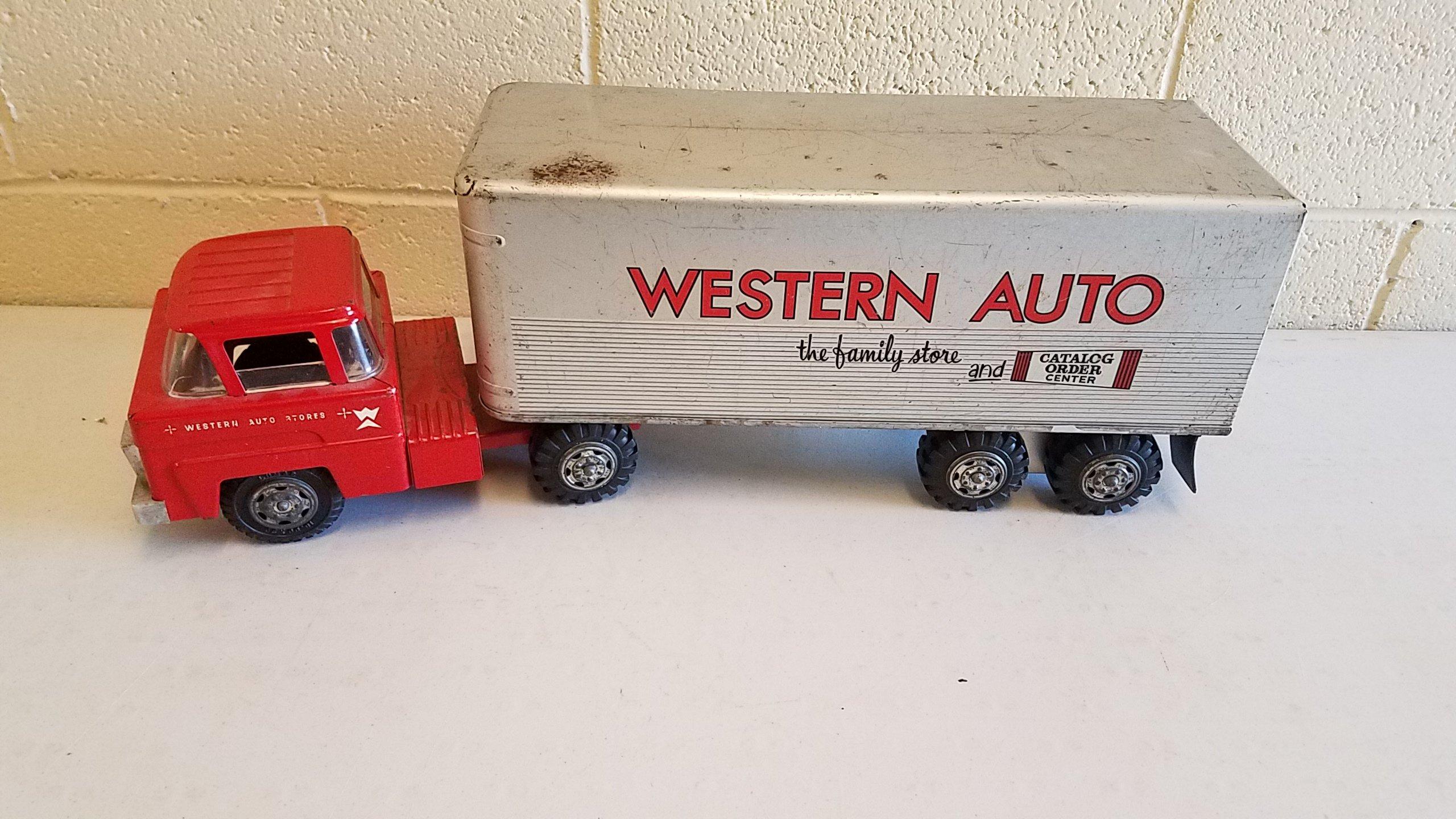 1950's Marx Western Auto Tractor Trailer