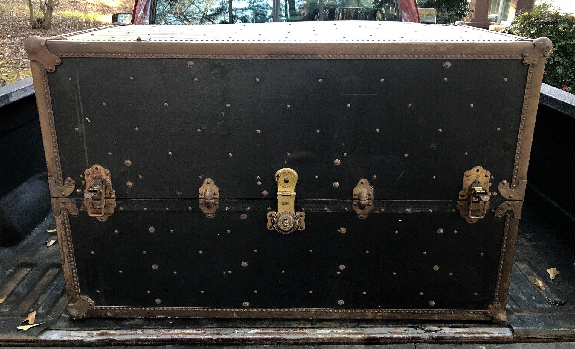 Antique Steamer Wardrode Trunk