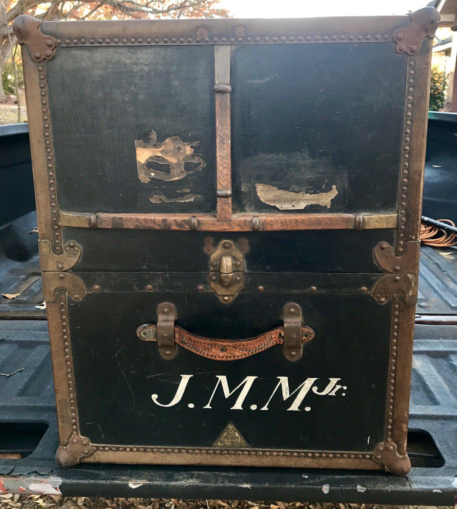 Antique Steamer Wardrode Trunk