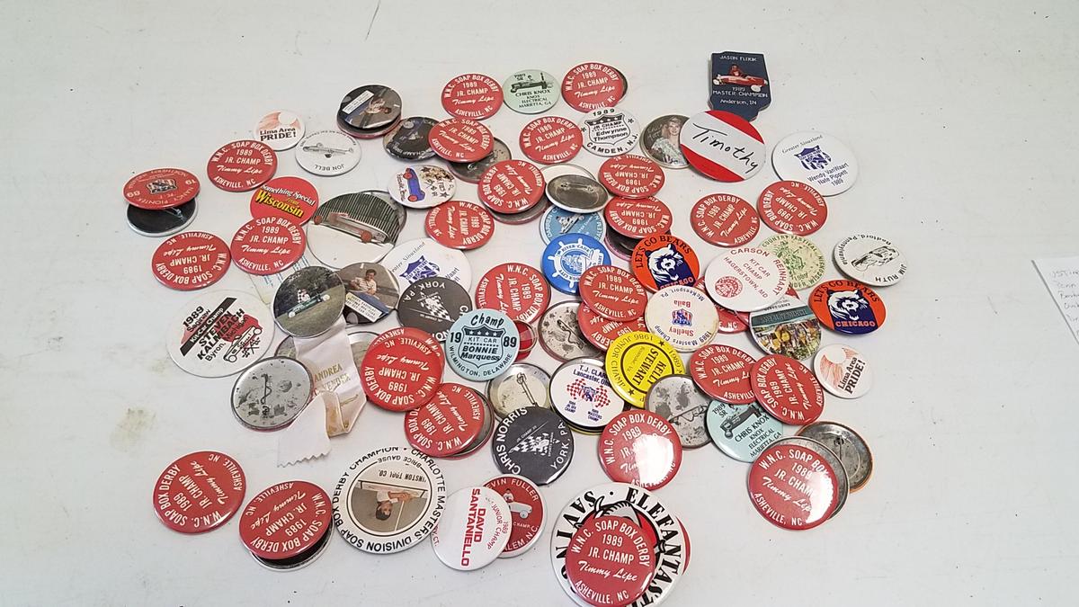 Vintage Soap Box Derby Buttons