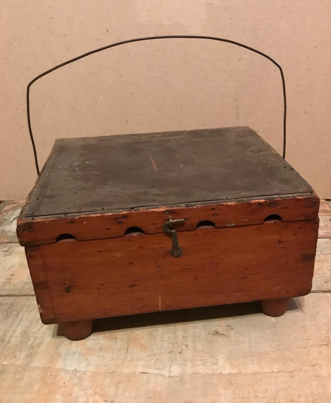 Tin Lined Whale Oil Bed Warmer