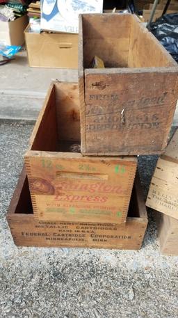Antique Wood Box Grouping