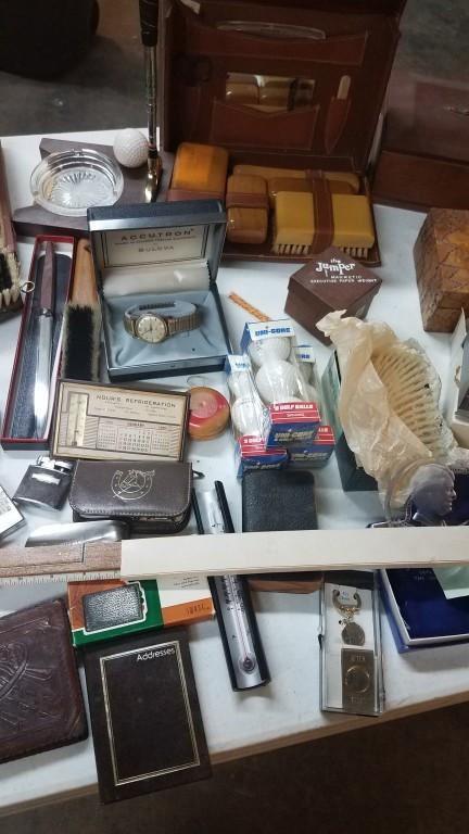 Large Lot of Mens Jewelry & Etc.