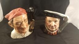 2 Large Royal Doulton Toby Mugs