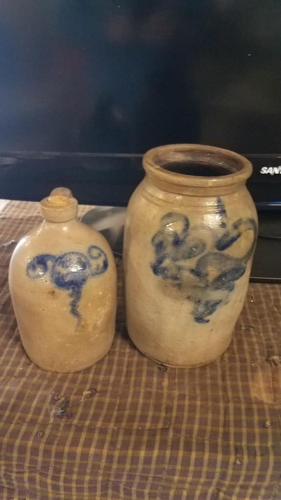 Cobolt Decorated Stoneware