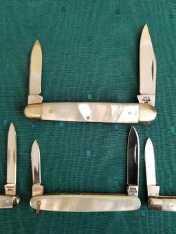 Case 1970's Mother Of Pearl Knifes Lot