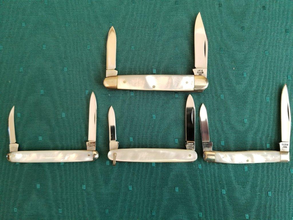 Case 1970's Mother Of Pearl Knifes Lot