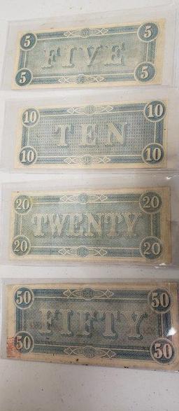 1864 Confederate Bills