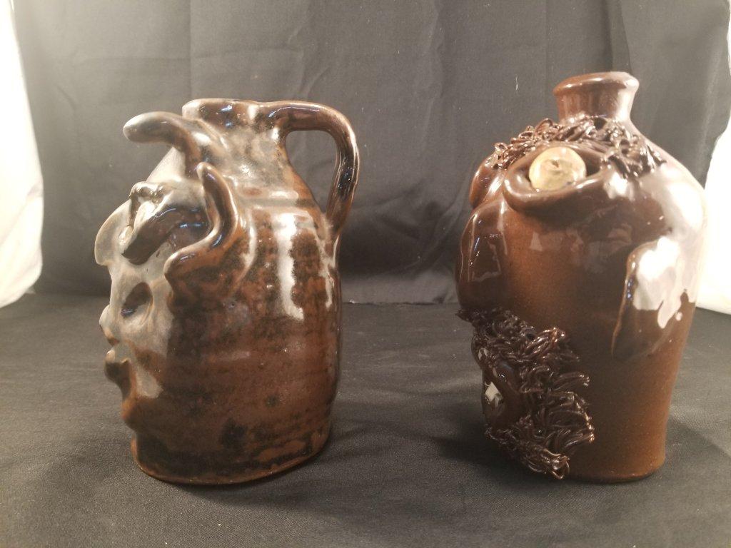 Southern Face Jug Lot, SeaGrove and Marie Rogers