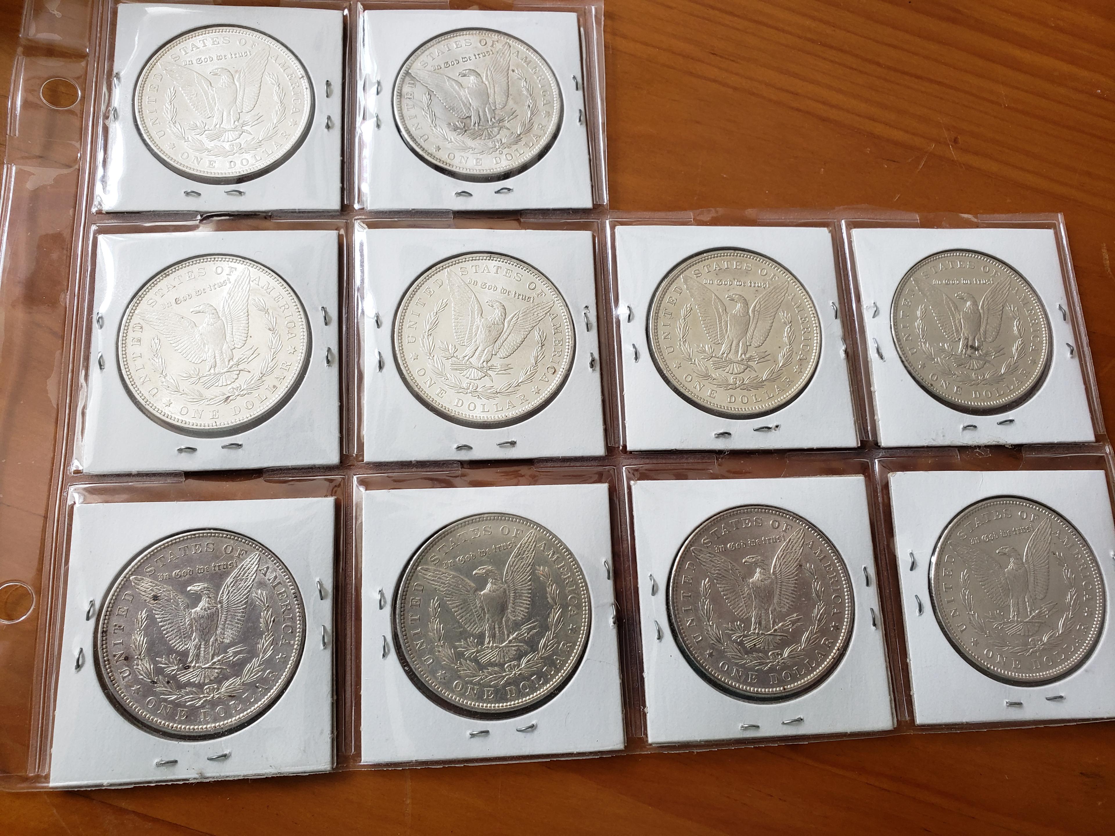 Lot of Ten Morgan Dollars Lot