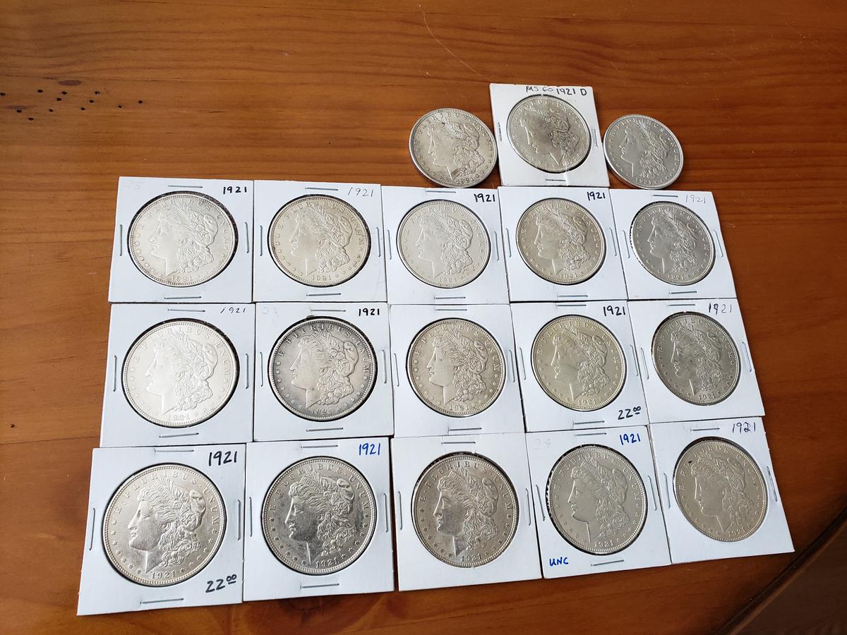 Lot of 18 Morgan Dollar Lot 1921