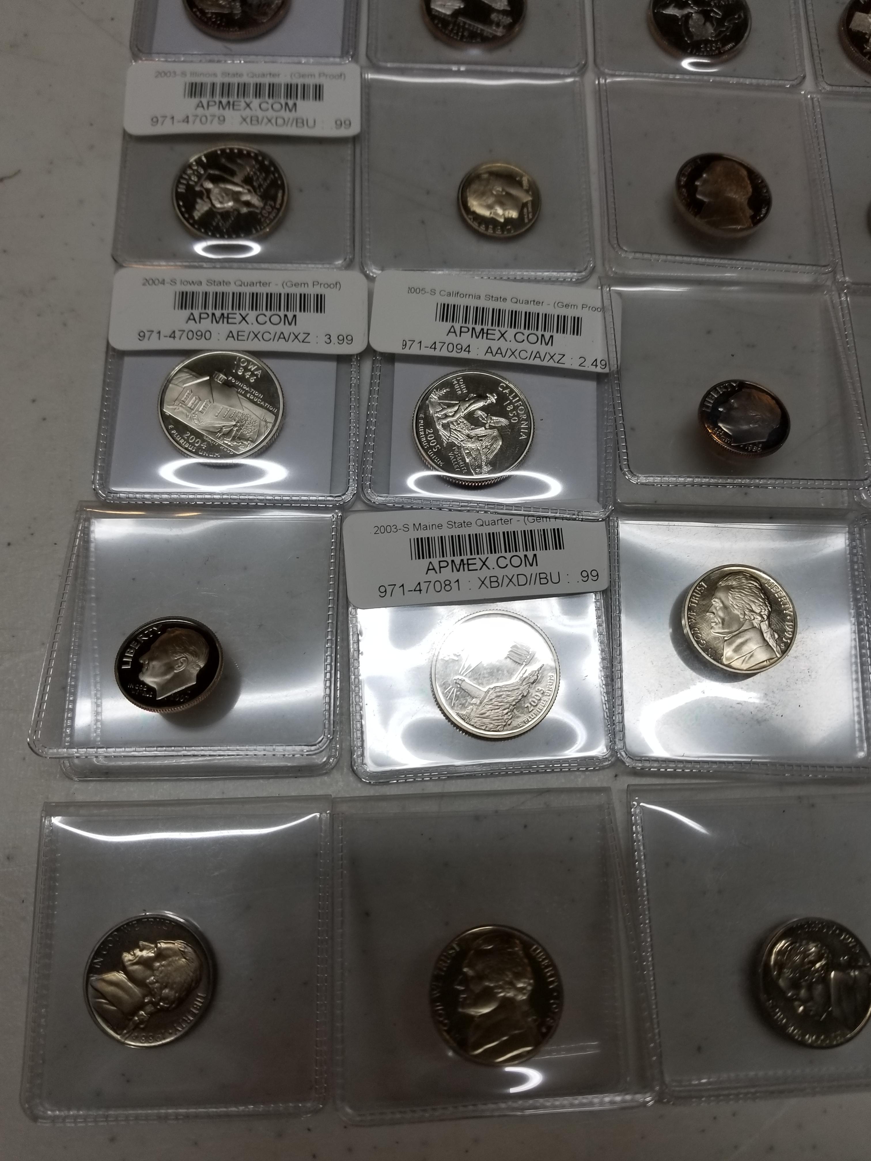 Large Lot of US Proof Coins
