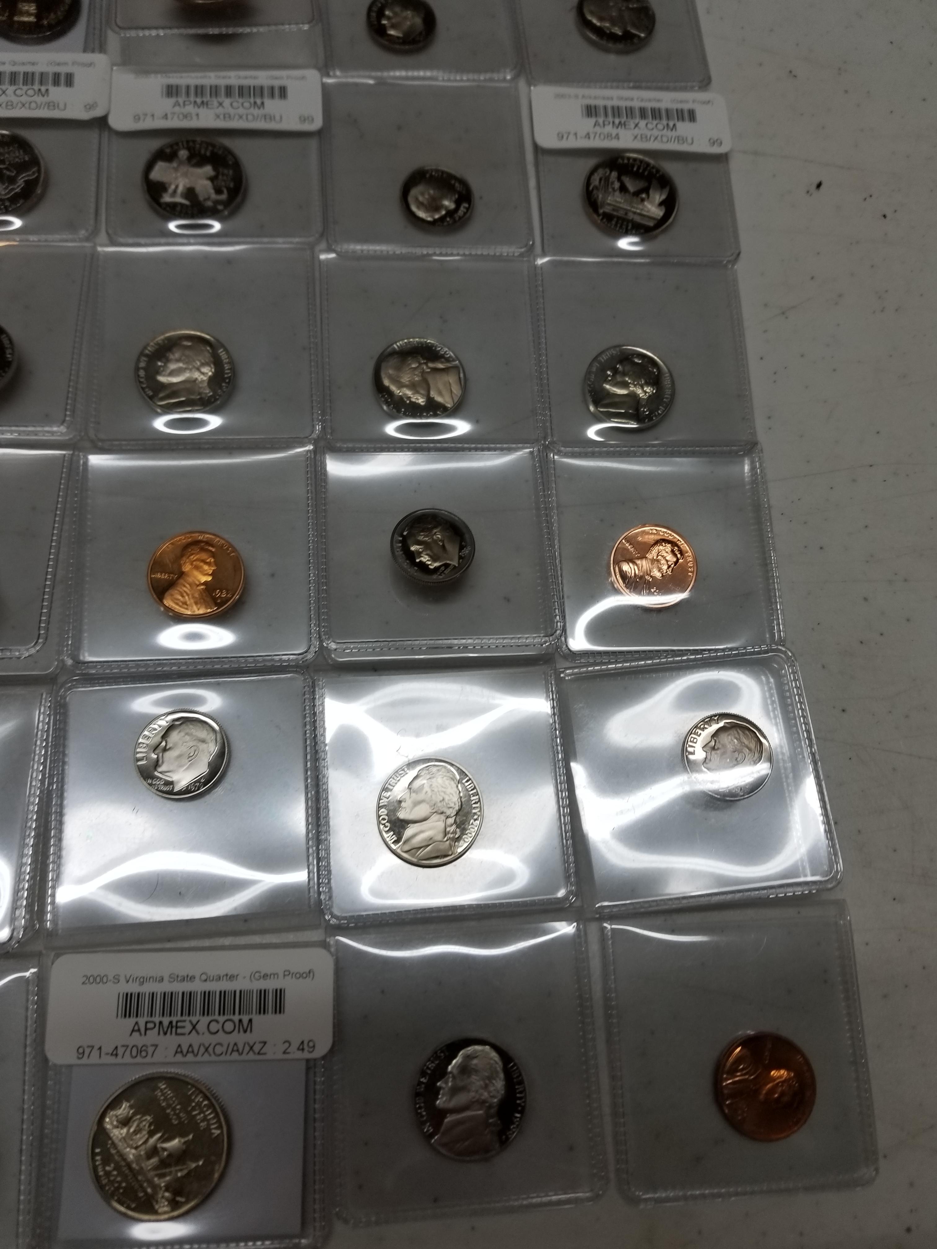 Large Lot of US Proof Coins