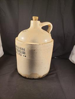 H. Benninghoff & Sons Stencil  Liquor Jug