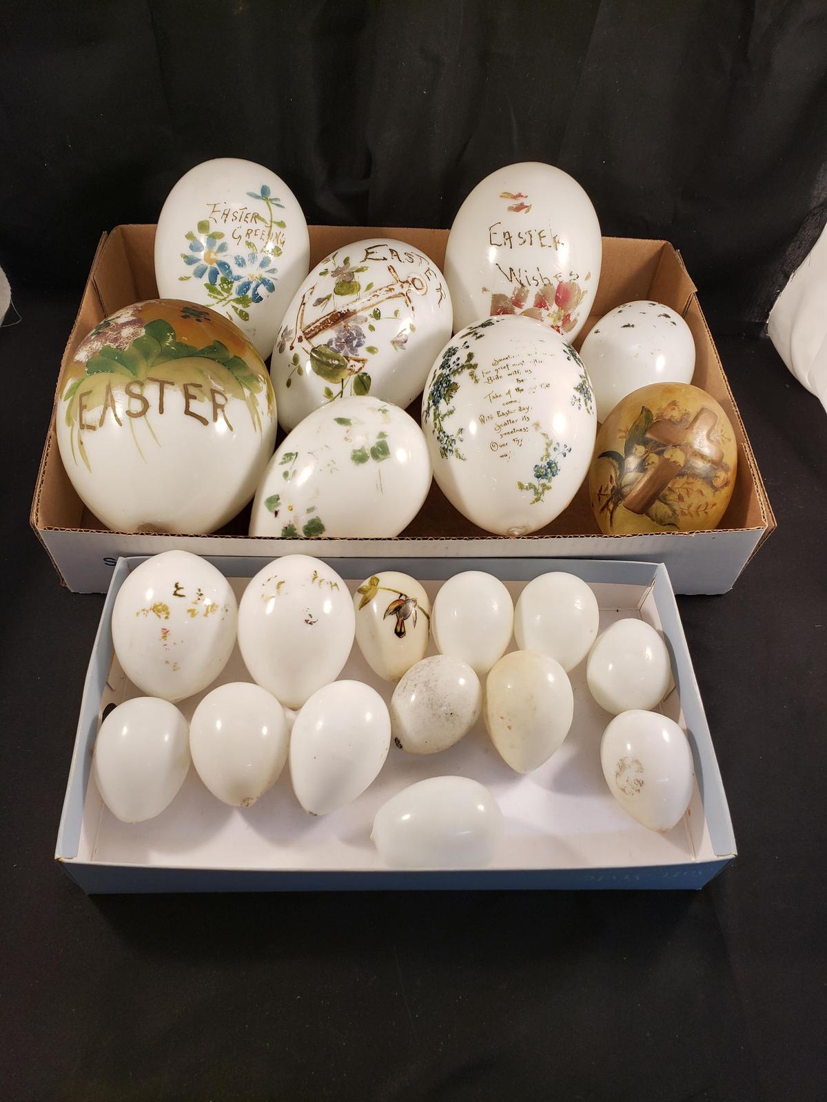 Victorian Milk Glass Easter Eggs