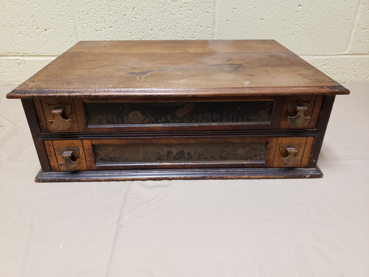 Antique Country Store Thread Cabinet