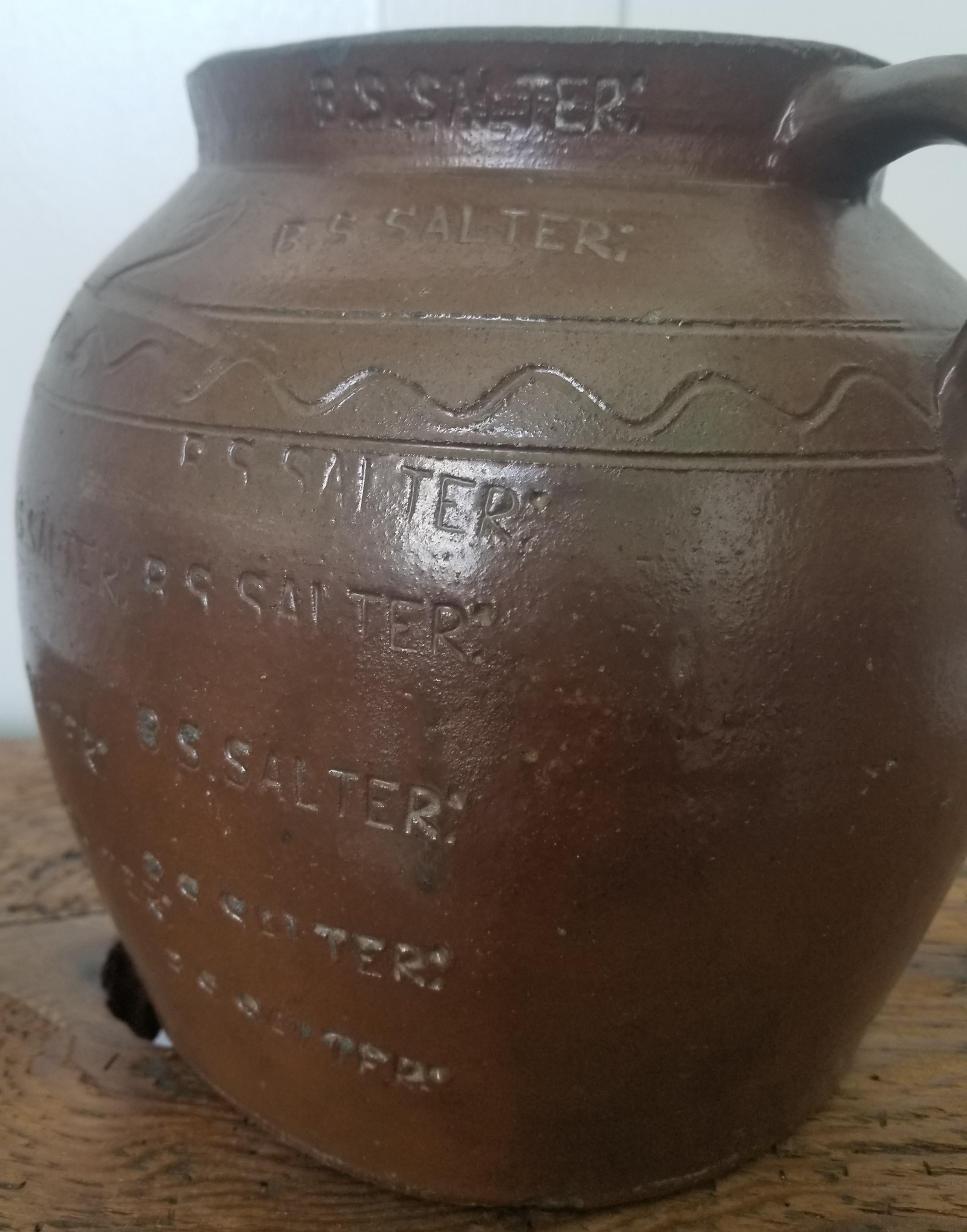 Scarce B.S. Salter Muti-Signed Decorated Bean Pot