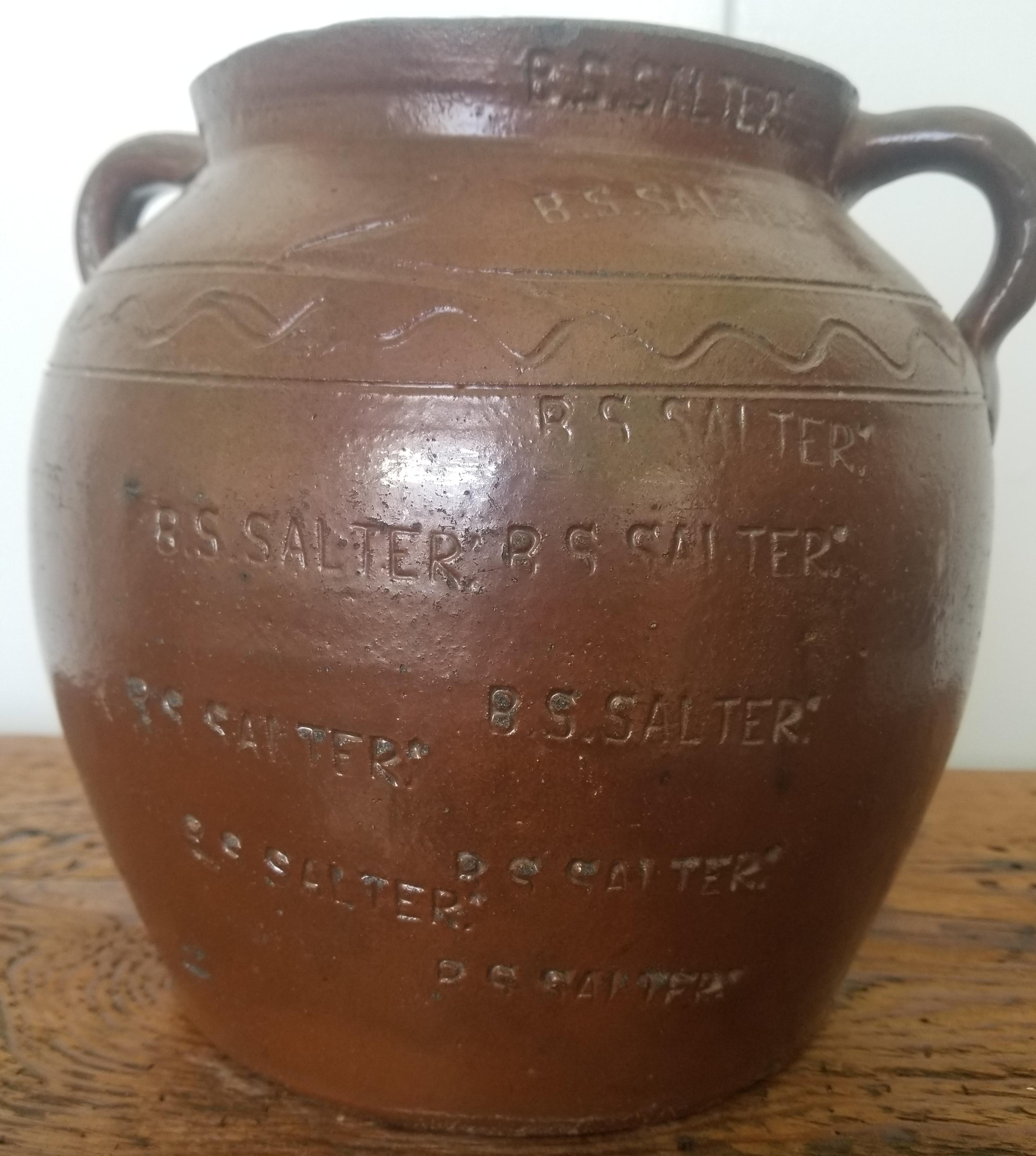 Scarce B.S. Salter Muti-Signed Decorated Bean Pot