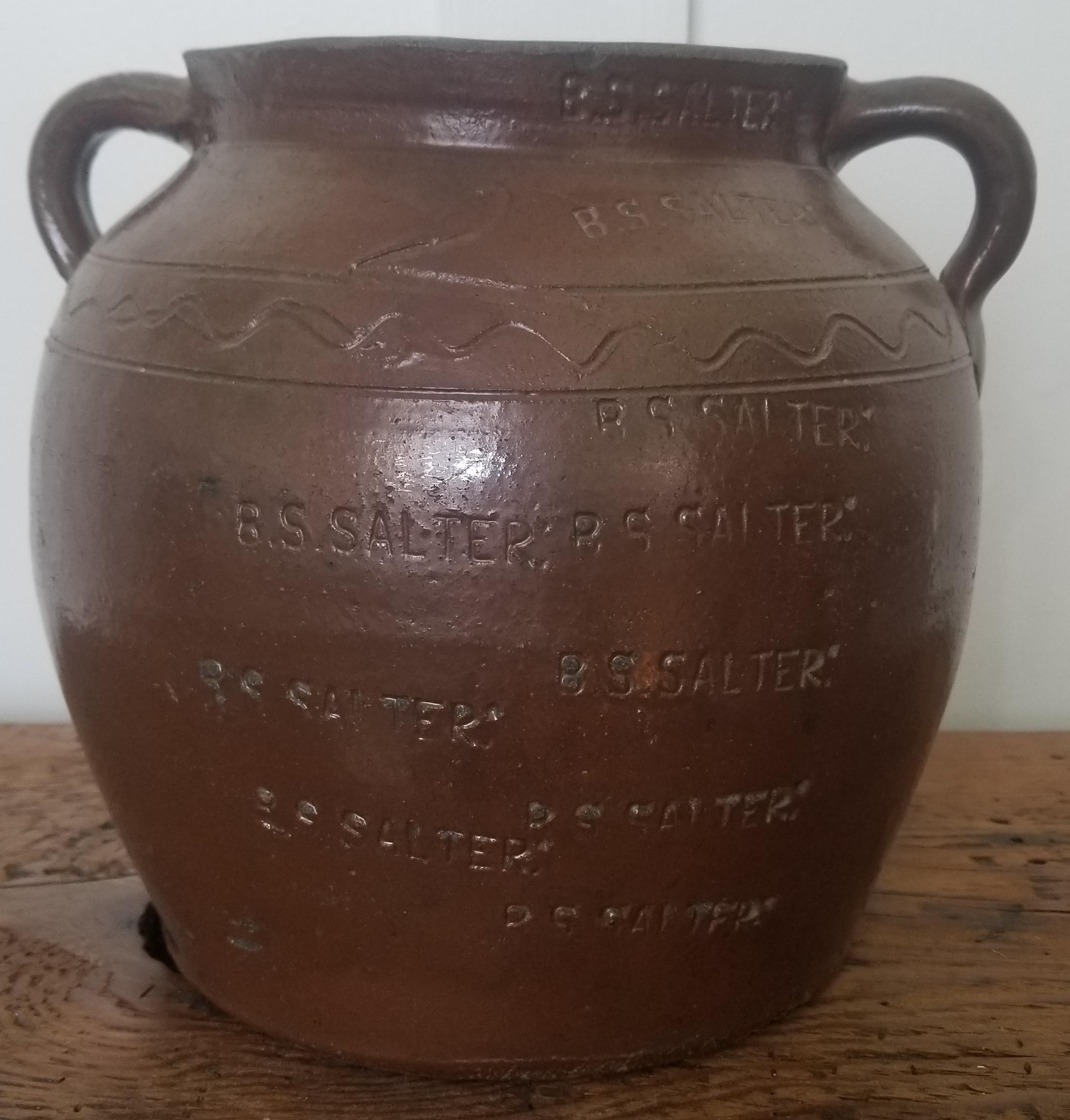 Scarce B.S. Salter Muti-Signed Decorated Bean Pot