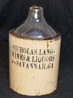 Nicholas Lang Wines & Liquors Savannah Ga. Jug
