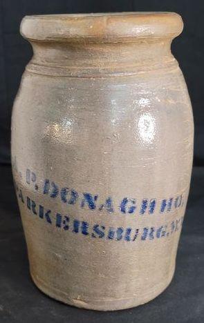 A.P. Donaghho Parkersburg W VA. Preserve Jar.