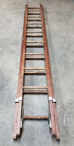 1960's Georgia Power Co Wood Ladder