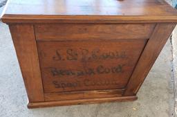 Antique J&P Coats Spool Cabinet