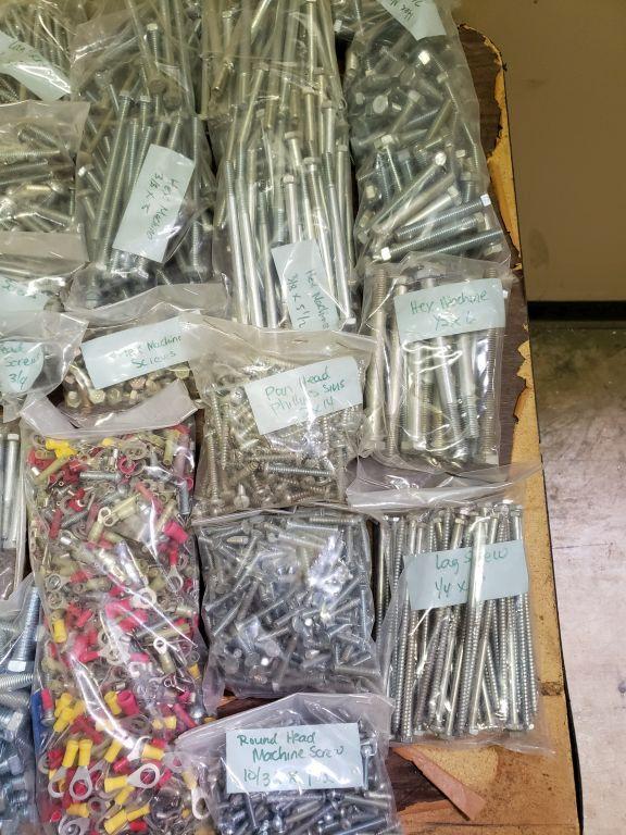 Large Lot of New assorted Nuts Bolts & Fastners