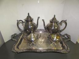 Wm. Rogers Silver Plate Coffee/Tea Service on