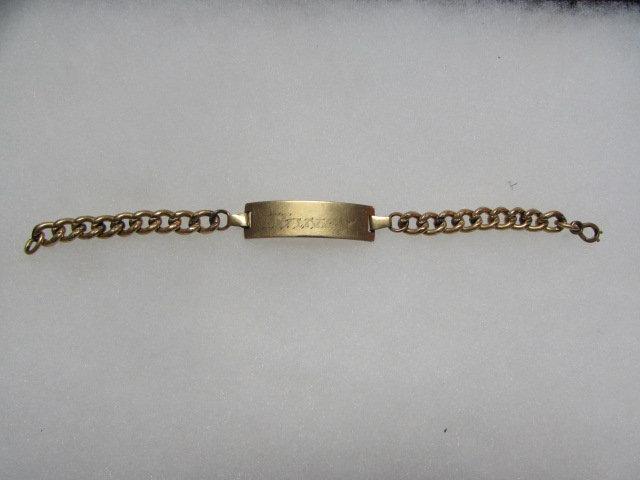 12 Kt Yellow Gold Filed ID Bracelet engrave