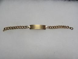 12 Kt Yellow Gold Filed ID Bracelet engrave