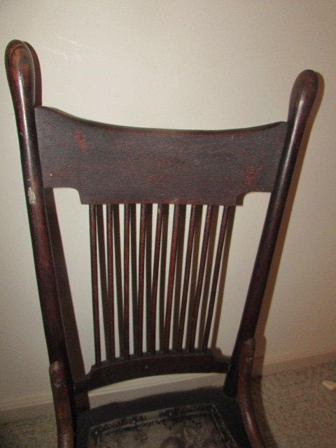 Antique Oak Spindle Back Child's Chair