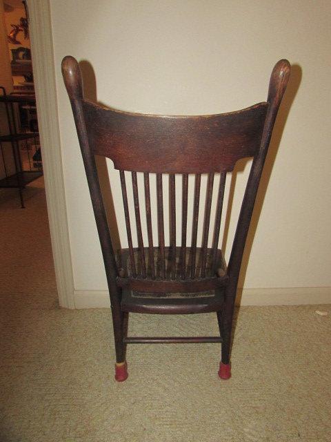 Antique Oak Spindle Back Child's Chair